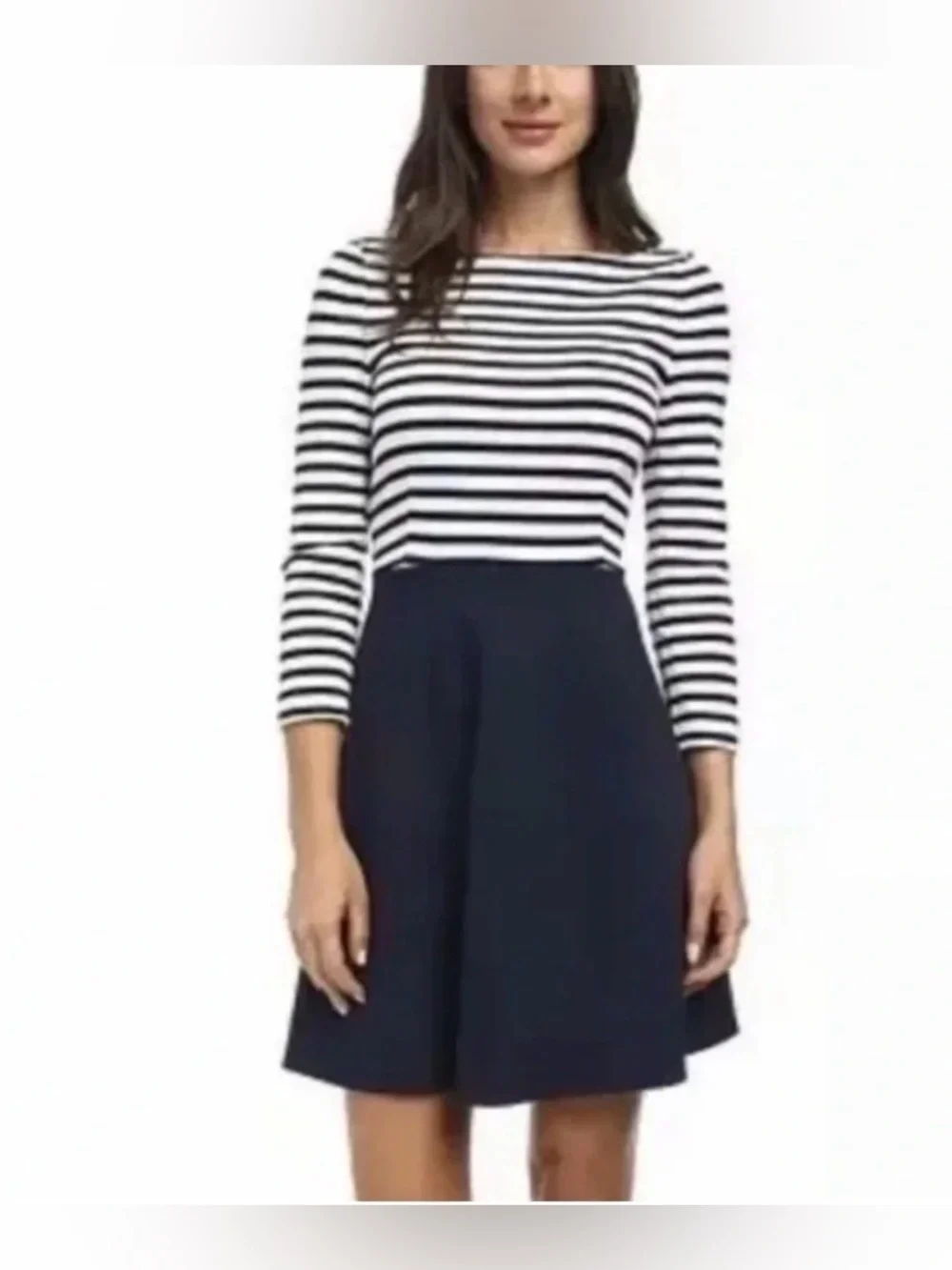 Kate Spade Selma Striped Fit & Flare Ponte Dress Size 2 (It has a tiny spot )